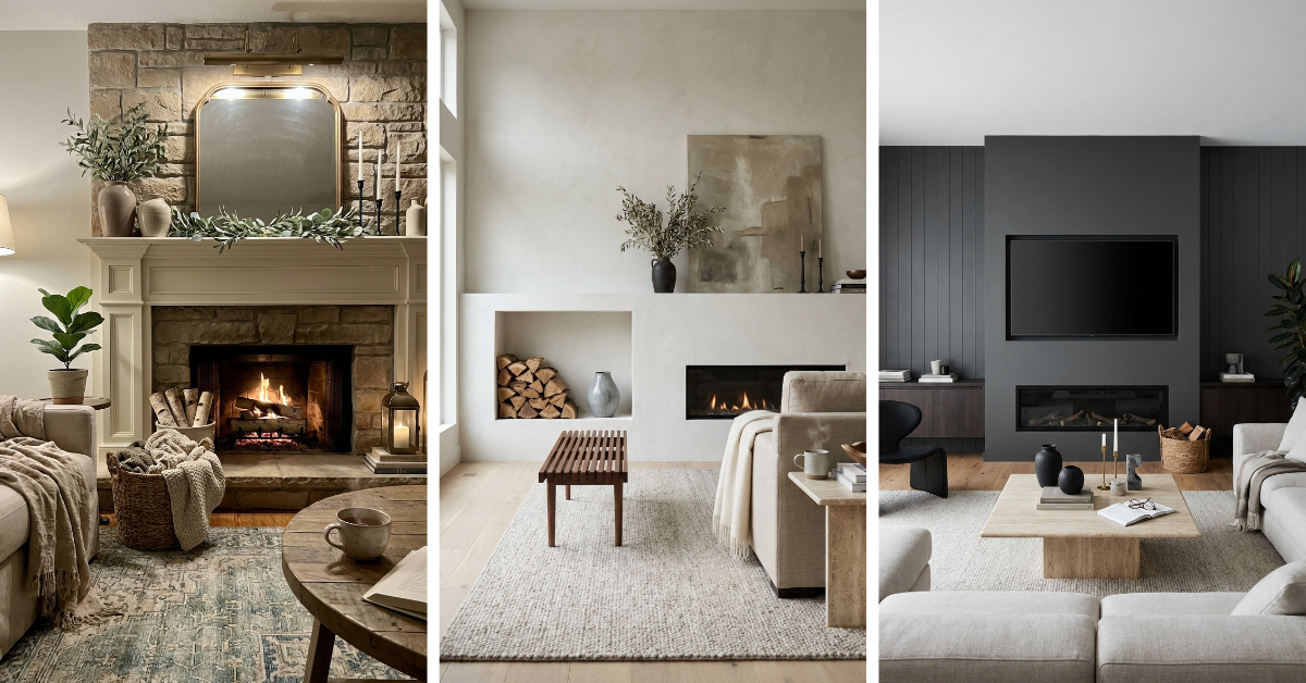 Fireplace Wall Ideas That Make the Whole Room Shine