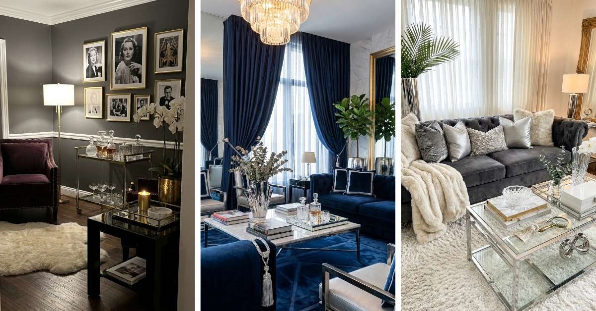 Glam Living Room Ideas That Scream Old Hollywood Luxury