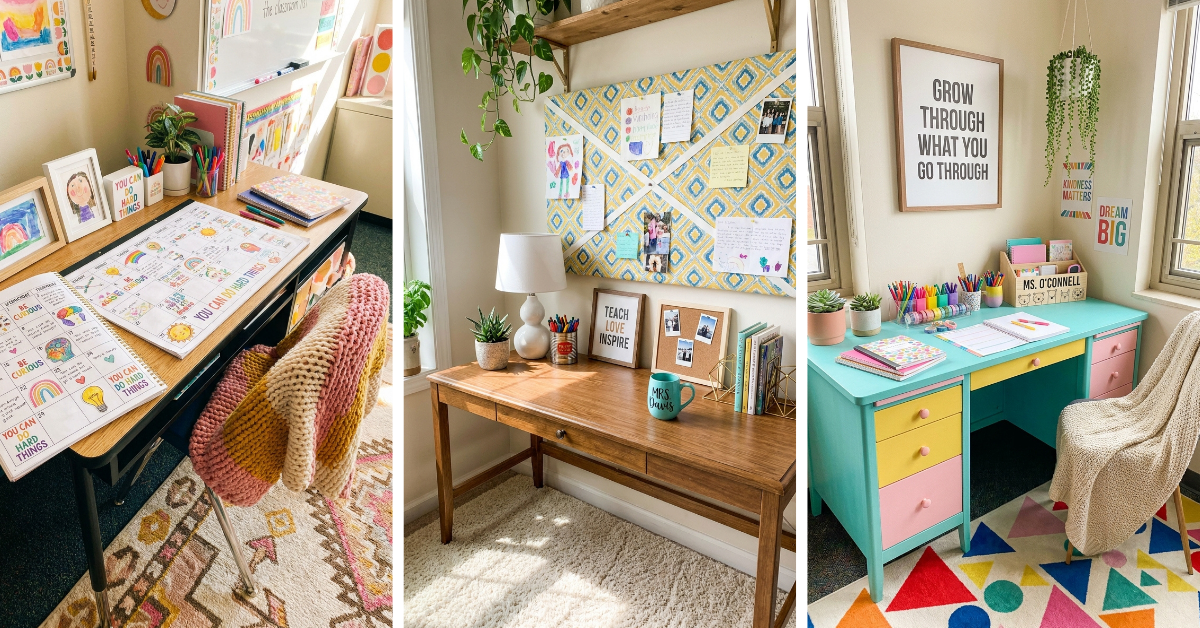 Budget Teacher Desk Makeover Ideas Under $30