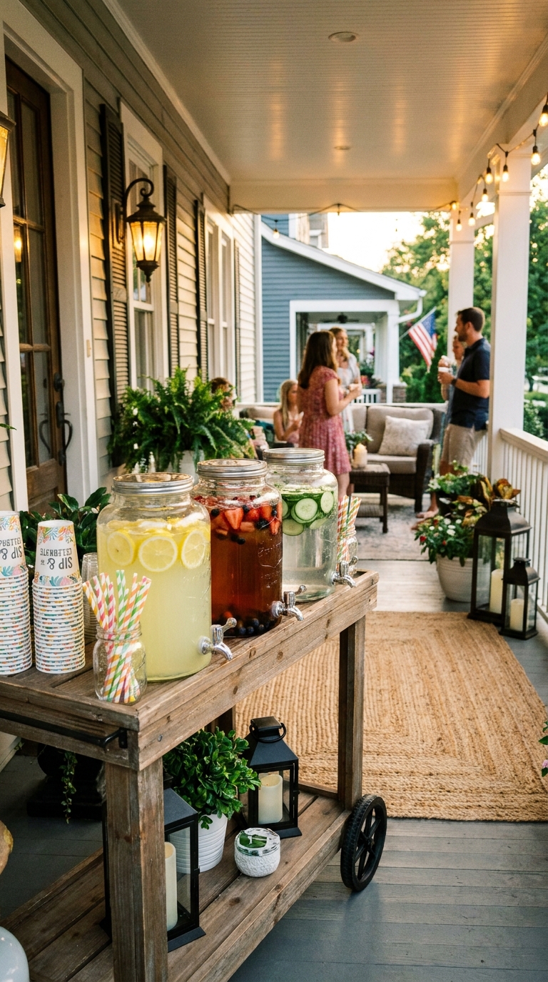 Patriotic Drink Station for Refreshments