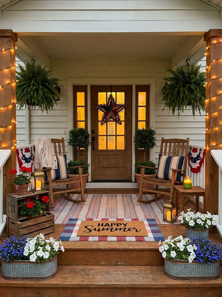 A Star-Cutout Crate Display for Easy Height by the Steps