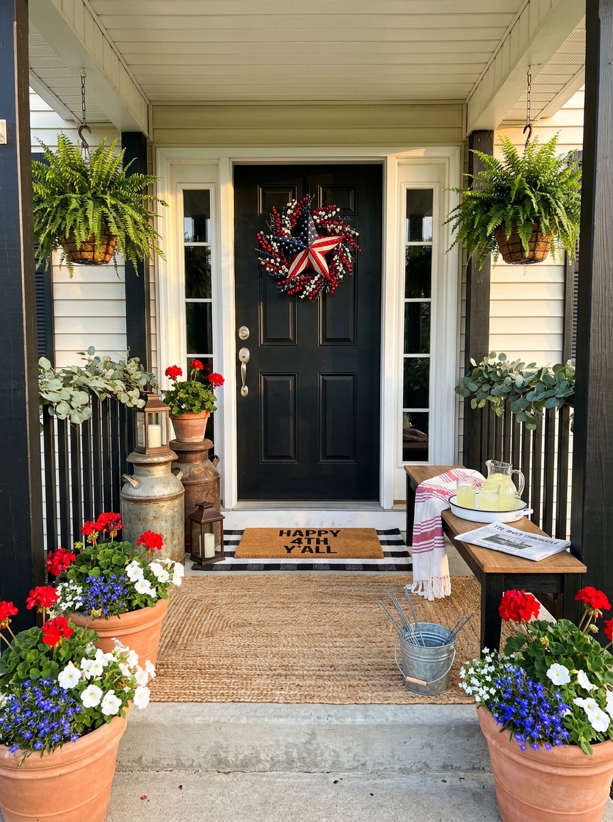 Ceiling-Hung Paper Stars That Make the Porch Feel Like a Party