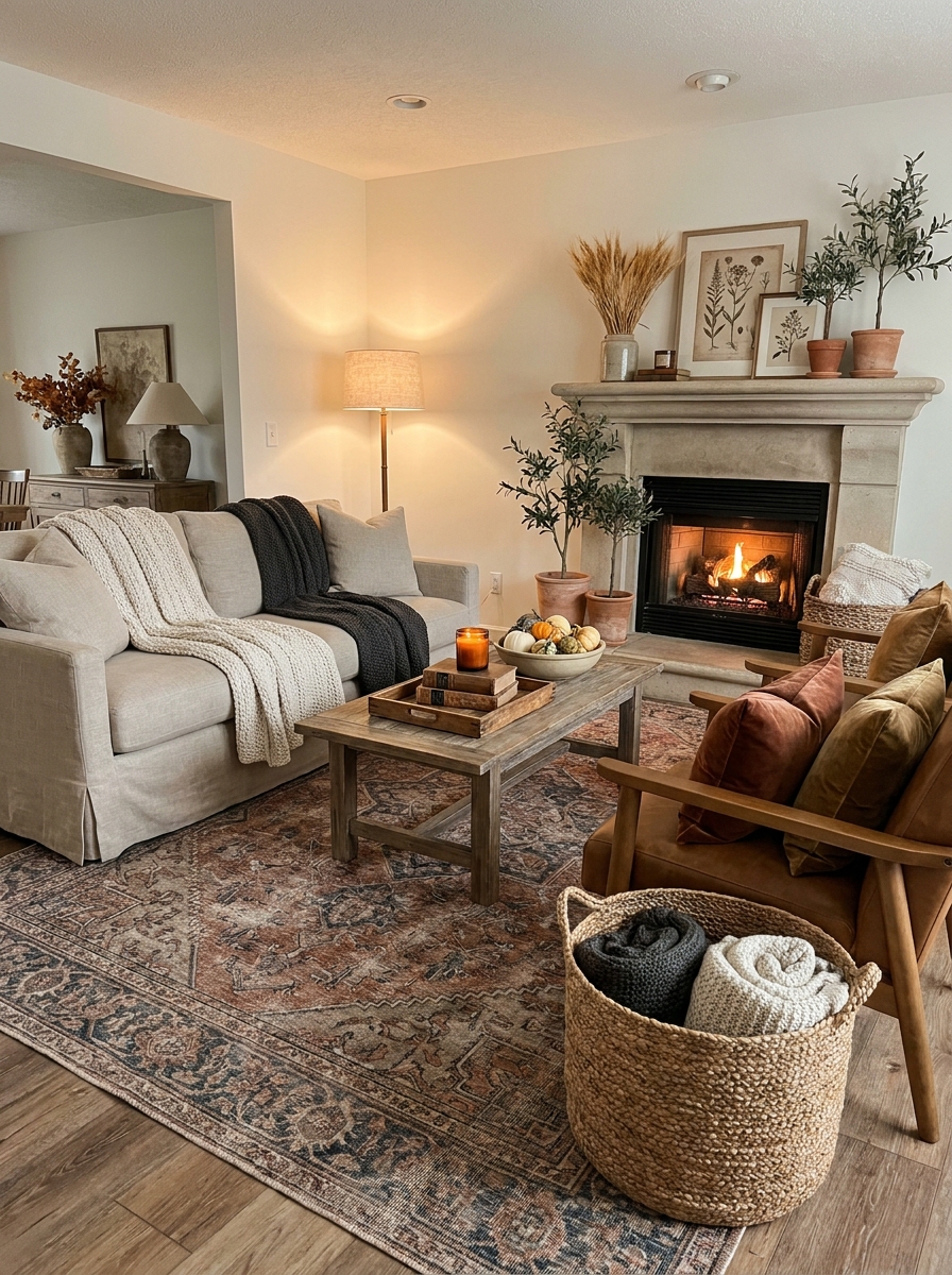 Ground the Room With a Rug That Feels Seasonal