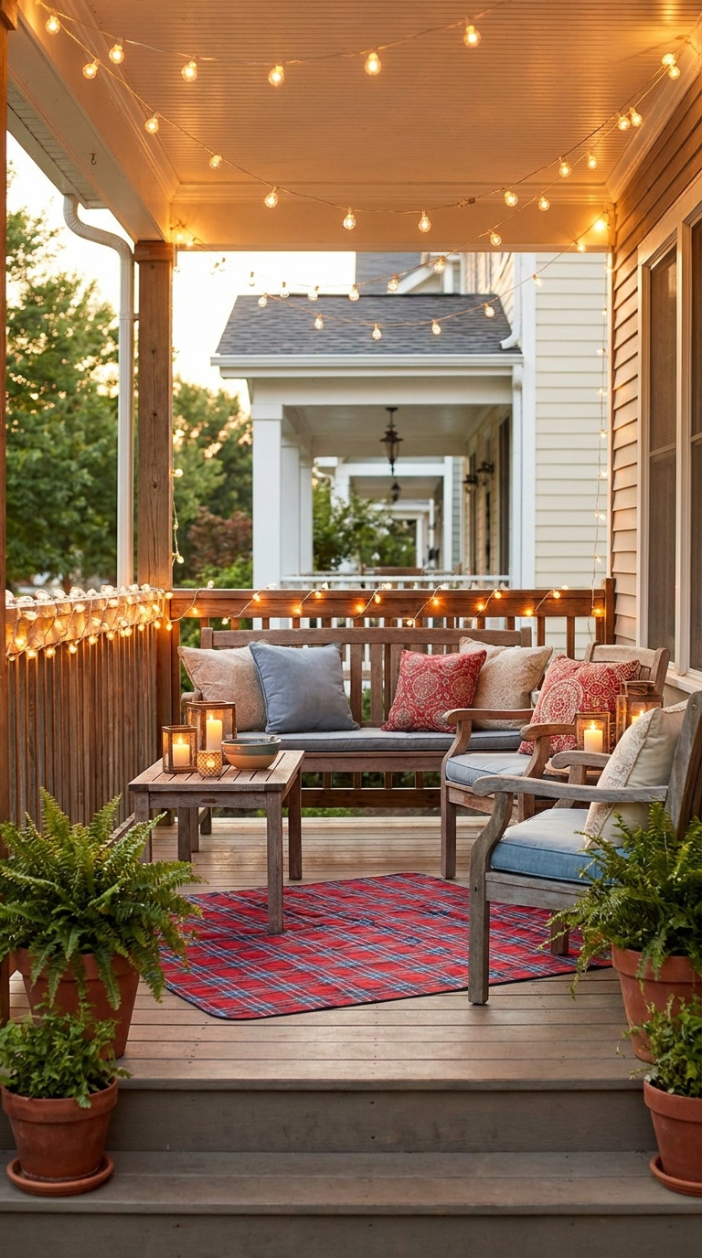 Rustic Wooden Table with Festive Treats