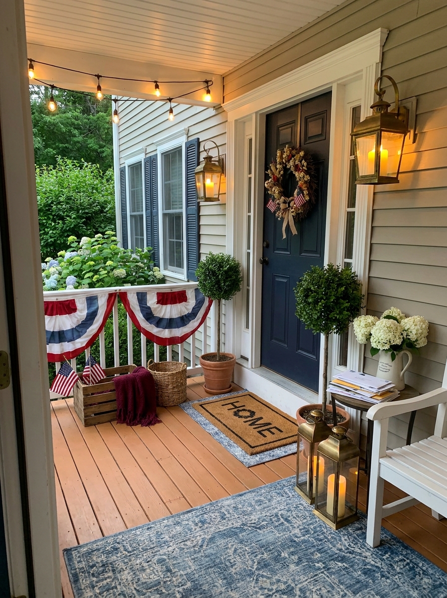 Rocking Chairs With Striped Cushions and Easy Summer Style
