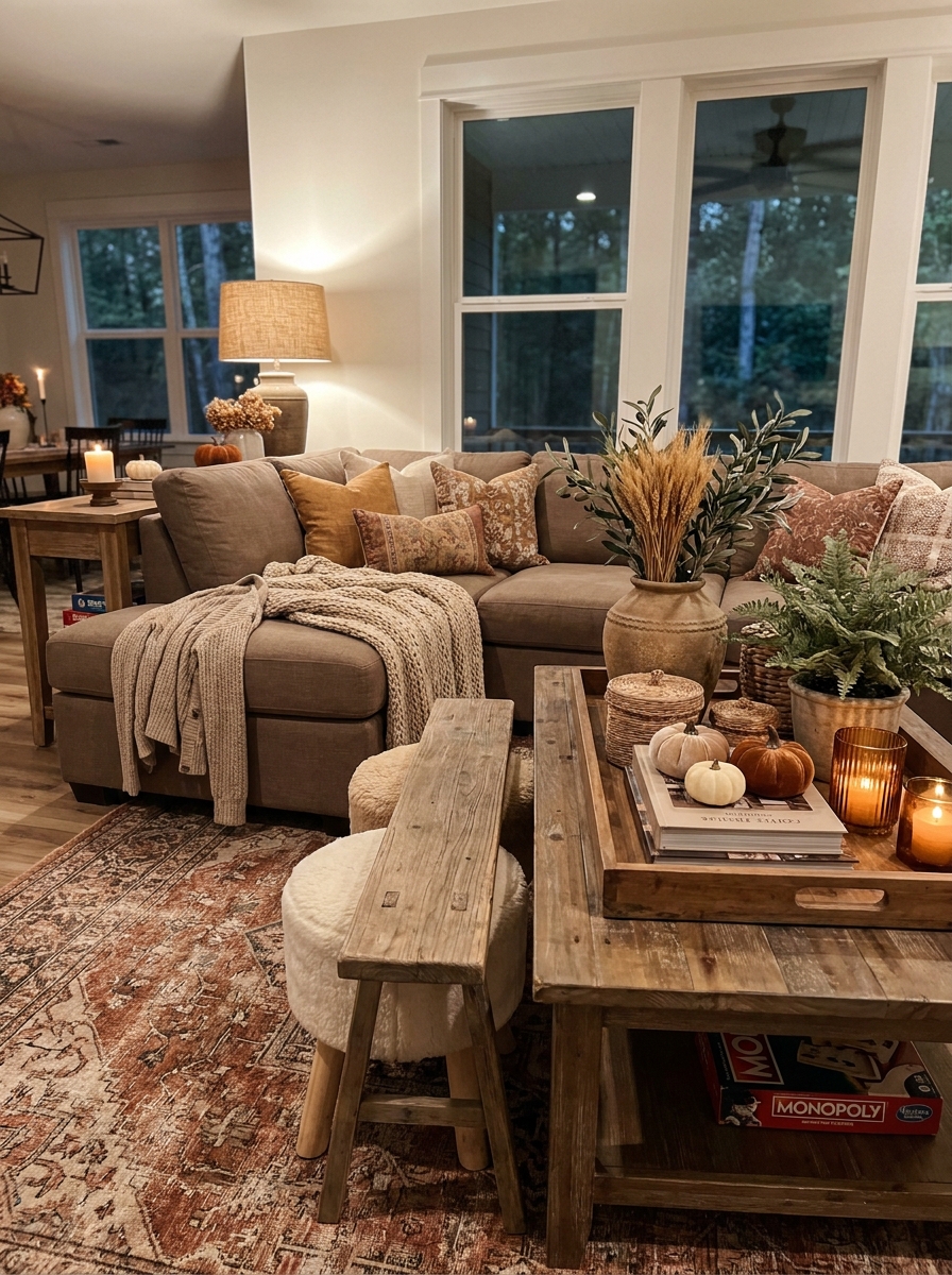 Bring in a Bench or Stools for Easy Extra Seating